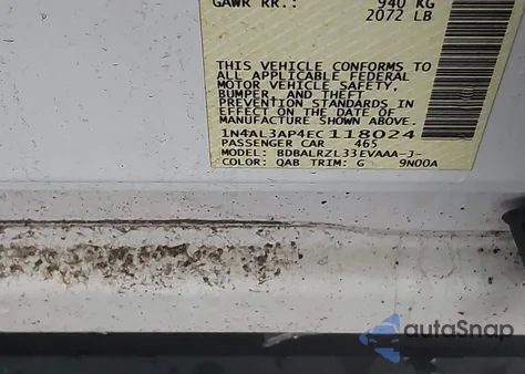 2014 Nissan Altima 2.5 S from USA, damaged, VIN 1N4AL3AP4EC118024